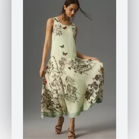 Kavita Bhartia Sleeveless A-Line Floral Maxi‎ Dress - Picture 1 of 10